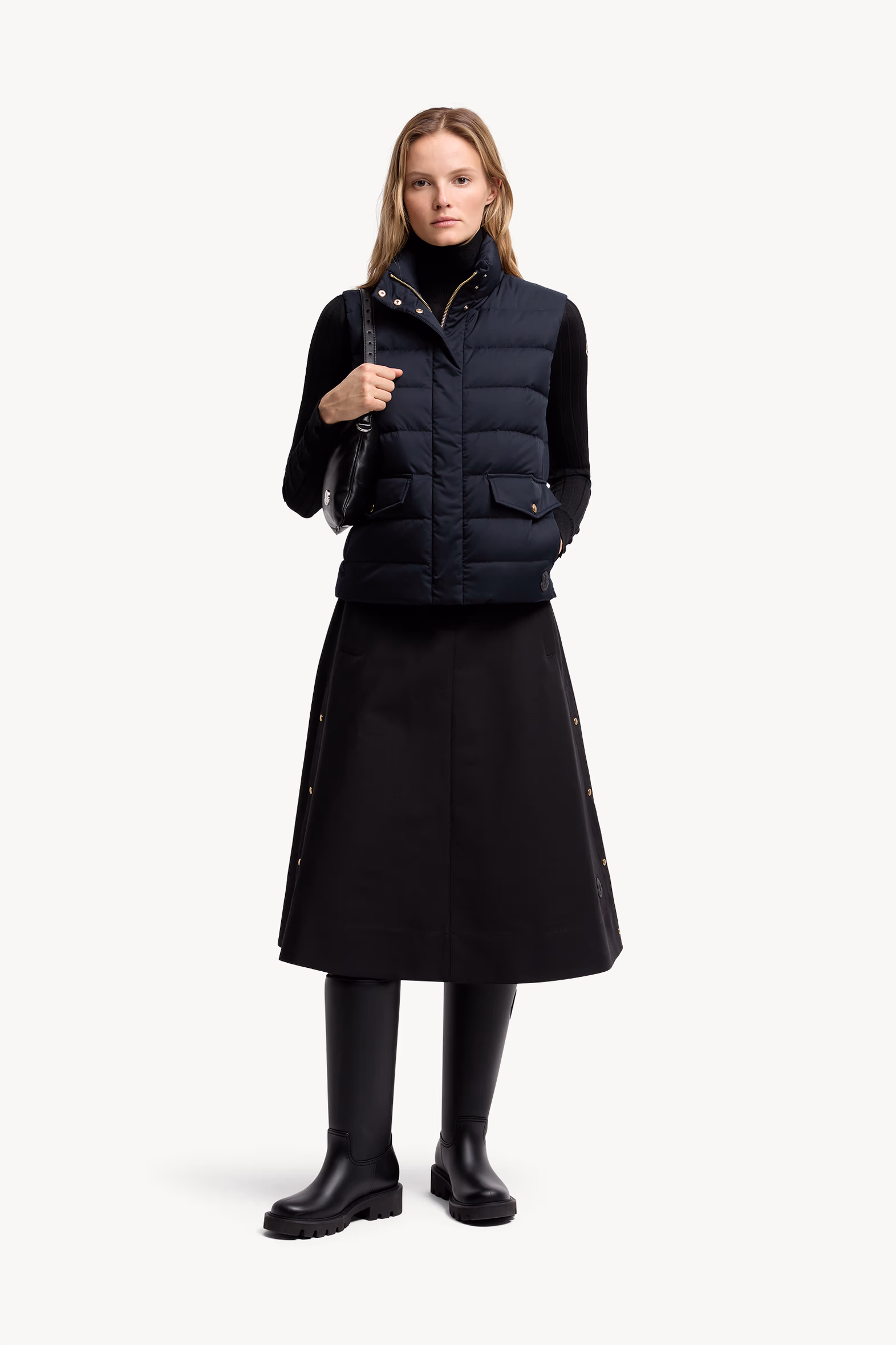 Chaleco plumífero Besset Mujer Azul marino Moncler 0